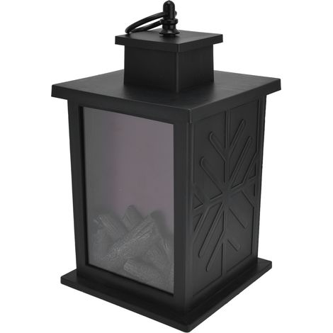 Lanterne de cheminée LED portable avec poignée suspendue, décoration de simulation, kit de survie, lumière chaude (1/5)