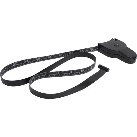 150 cm langes, einziehbares Maßband für Taille, Hüfte und Beine – Garantierte Genauigkeit – Schwarz (1/5)