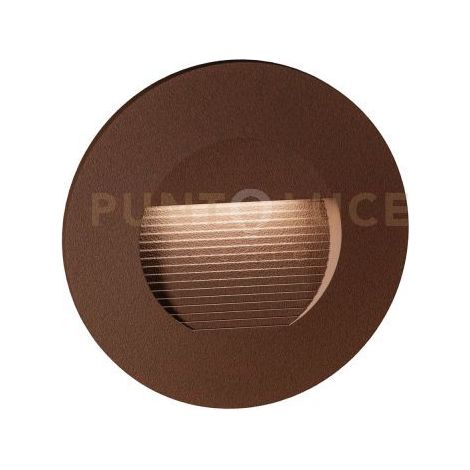 GES2112N- SEGNAPASSI LED 4000K 100LM 3W IP65 ALLUMINIO MARRONE E VETRO INCASSO