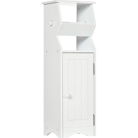 kleankin Mobiletto da Bagno in MDF con Armadietto e Area per Carta Igienica (1/5)
