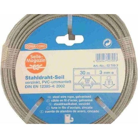 Conacord Drahtseil Ø 3 mm x 30 m Seile