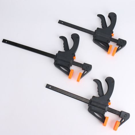 Lot de 3 barres à dégagement rapide, poignée à cliquet de 10 cm, outil de tension rapide à une main, noir et orange-AquaForge (1/4)