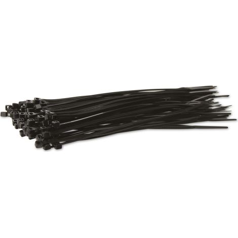 Lot d'attaches de câble KSS en polyamide 6.6, noir, 142x2,5, résistant aux UV, 100 pièces