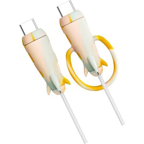 Chargeur extensible 2 en 1 - Protection de câble en silicone pour différents appareils, serre-câbles démêlés (1/5)