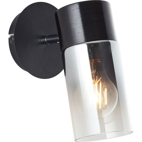 Brilliant Lampe Alia Strahler 1-flammig schwarz/rauchglas schwarz 1x A60, E27, 40 W (1/5)