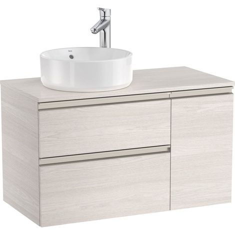 Mueble base de dos cajones para lavabo de sobre encimera izquierda THE GAP - ROCA (1/2)