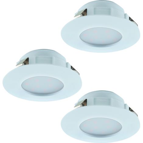 Ensemble de 3 projecteurs encastrés Pineda Blanc rond - 95814