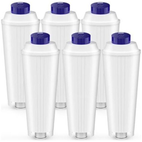 6 x DLSC002 Filters for Delonghi Magnifica S, Dinamica, ECAM, ESAM, ETAM, Primadonna, BCO, EC Series Coffee Machines, Water Filter Cartridges for Delonghi, for Softening Water and Reducing Limestone