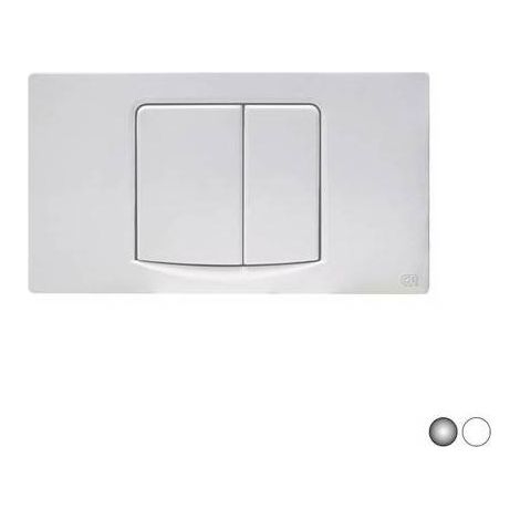 PLACCA PIATTA 2 TASTI SMILE PER CASSETTA INCASSO FUSION Misura: Cromo