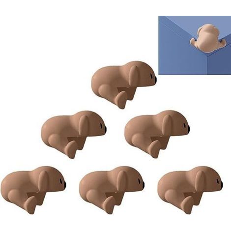 Protectores de esquinas - Protectores de bordes suaves con forma de cachorro, topes de esquina, esquinas para mesas de bebé Jingan (1/4)