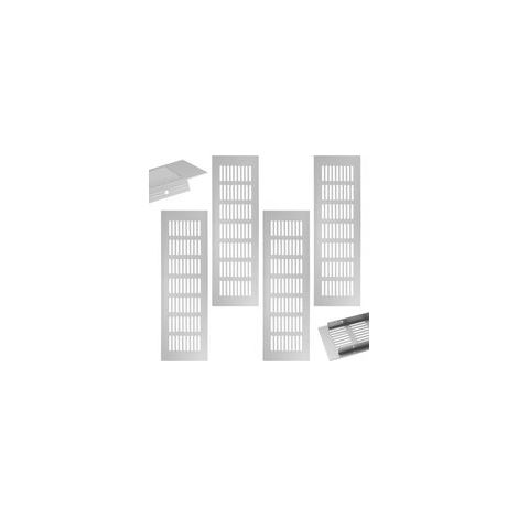 4 Pièces Grille D'aération rectangulaire, Grille de Ventilation 300x80 mm, Grille D’aération en Aluminium à Encastrer, Grille Aeration Grande Taille, pour Armoires, Meubles à Chaussures, Penderies(arg