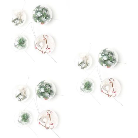 Lot de 12 boules décoratives de Noël, fabrication innovante, incassables, pour animaux de compagnie, décorations de Noël pour la maison et les fêtes (6156) (1/4)