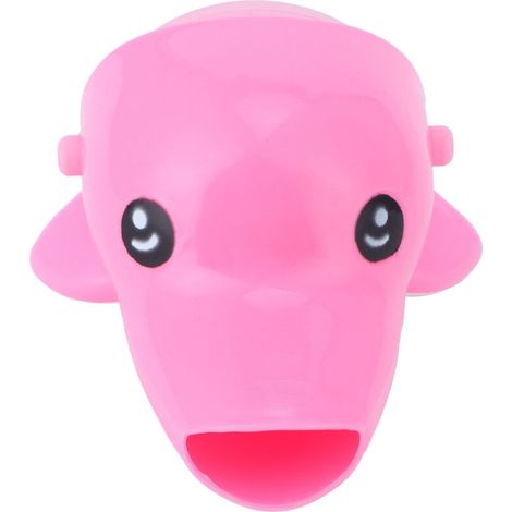 Joli prolongateur de robinet de dessin animé, prolongateur d'eau de buse pour bébé et enfant, lavage rose (1/2)