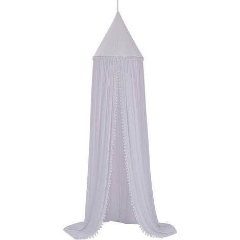 Moustiquaire en coton décoration dôme pour enfants 96,5 pouces (blanc)