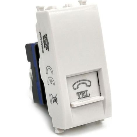 Presa telefonica rj11 compatibile con living light international air modulo connettore per cavo telefono bianco (1/3)