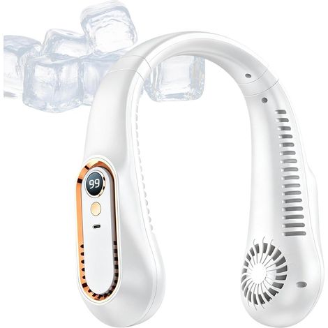 Ventilatore da collo ricaricabile e silenzioso Ventilatore da collo ideale per viaggi, campeggio, attività all'aperto, spiaggia, ufficio, lavoro e viaggi. Adatto a uomini e donne. (1/5)