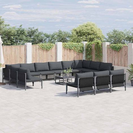 Garden Sofa Set Anthracite Steel vidaXL (1/5)