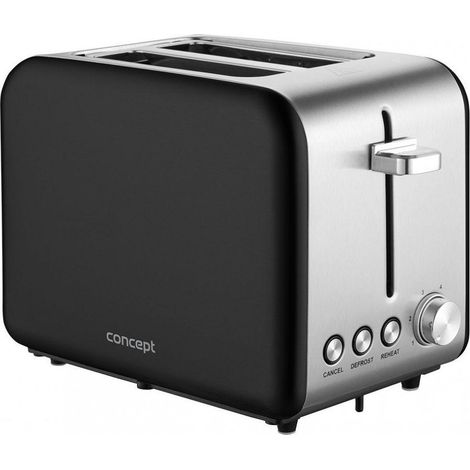 Concept - Toaster, 950 W, Edelstahl/schwarz te2052