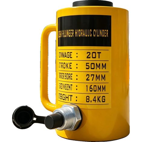 Cilindro idraulico, forza di scarico 20T, corsa nominale 50mm, diametro esterno 100mm, diametro del pistone 54mm, altezza del corpo 160mm (1/5)