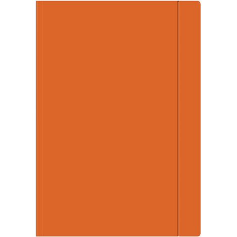 Carpeta con banda elástica. Tamaño A4+, color naranja. (1/2)