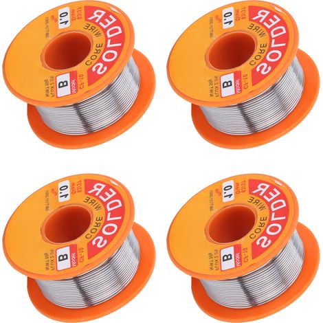 Bobine de 4 brins de fil à souder à l'étain, flux de soudure haute pureté, sans nettoyage, 50 g, 1 mm