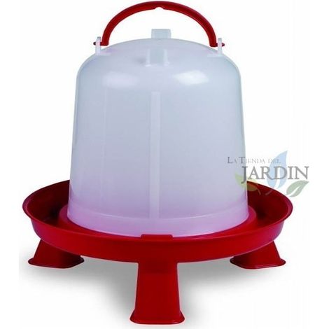 Abreuvoir oiseaux avec pattes 5 litres rouge