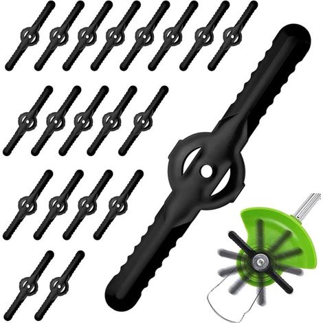 100 Ersatzklingen aus Kunststoff: 14 cm lange Kunststoffklinge, Kunststoffklingen für Rasentrimmer, Rasentrimmerklingen, Zubehör für Rasen- und Gartentrimmer
