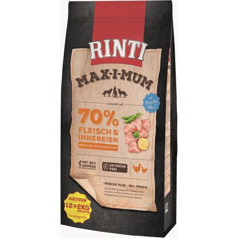 Rinti Max-i-Mum Hundetrockenfutter Adult 12 + 2 kg Huhn Trockenfutter