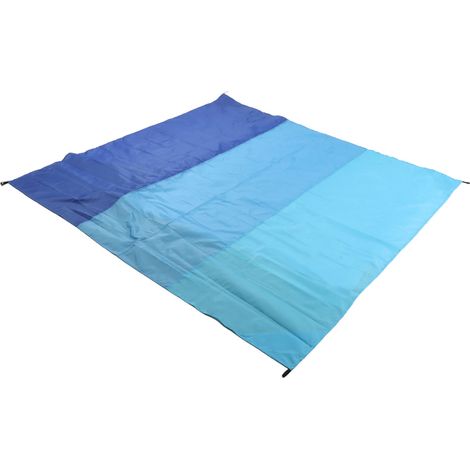 Tapis de pique-nique portable, imperméable, pliable et tendance, grand format, anti-sable, idéal pour les voyages et le camping. Trois combinaisons de couleurs : bleu trésor. (1/5)