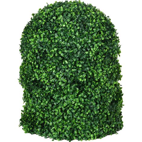 HOMCOM Set 2 Sfere di Bosso Artificiale Ø40cm per Interno ed Esterno Verde