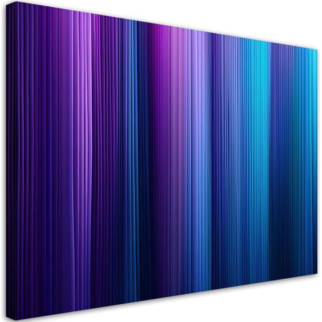 Tableau déco Rayures verticales abstraites bleues 60x40 (1/5)