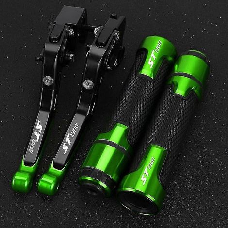 Ensemble de poignées de frein et d'embrayage réglables, pliables et avec logo unique St1300 pour moto Honda St 1300 A (2003-2007). Compatible avec les modèles 2003, 2004, 2005, 2006 et 2007. (1/5)