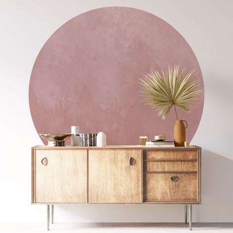 Sticker mural rond / cercle - Couleur Tendance - Diamètre 30 cm - Adhésif MAT (1/3)