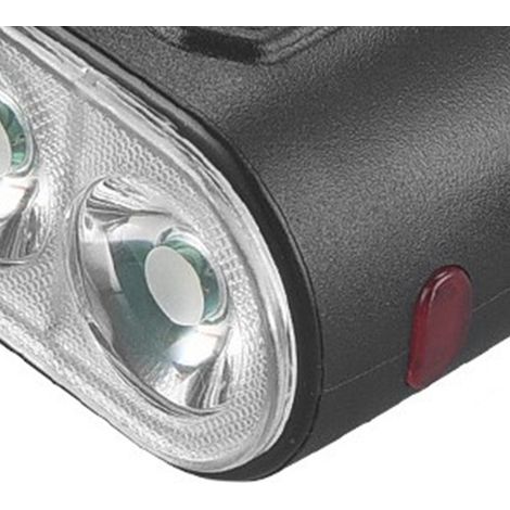 Rote und weiße, per USB aufladbare Fahrrad-Vorderleuchte, hell, für Einzelmontage, kompakt, Mountainbike-Zubehör (1/5)
