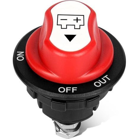 Battery Isolator Switch 12V 100A Max 24V ON-OFF-OUT 3 Position Battery Circuit Breaker 12V Car Battery Cut Off Switch For Marine Boat Motorhome (1/5)