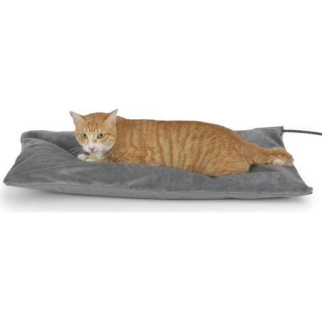 Tapis Chauffant Extérieur Chat Chien, Température Constante, 70×40 cm Adapté Extérieur, Base Imperméable, Coussin d'Air Ajustable, Câble Anti-Morsure, Animaux Moyens jusqu'à 14 kg, 50W (1/5)