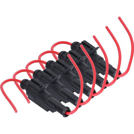 Connecteur électrique automobile 5 voies étanche, ignifugé, résistant et antioxydant, 1P rouge (1/5)