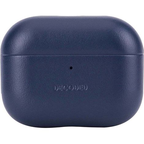 Coque AirPods Pro 3 - DECODED - AirCase Pro 3 - Cuir pleine fleur - Bleu - Protection élégante (1/4)