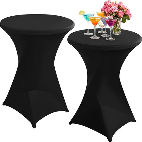 Set di 2 tovaglie alte, tovaglie rotonde elasticizzate (1/5)