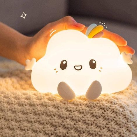 Veilleuse nuage mignonne, veilleuse bébé, lampe de nuit pour enfants, LED portable à 7 couleurs changeantes (1/5)