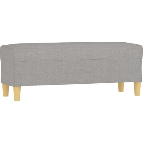 Panca panca 100 x 35 x 41 cm tessuto grigio chiaro 020010651