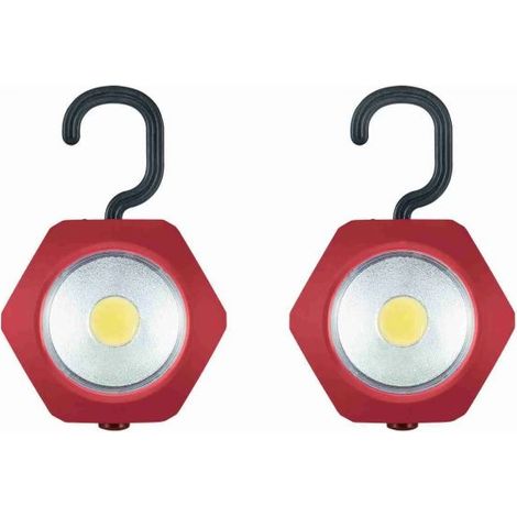Lampade da Lavoro e Torcia Parkside (2 pezzi) – Batterie incluse, Base magnetica + gancio 360°, Garage, Campeggio, Emergenza