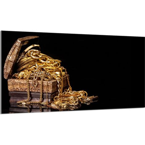Protector de cristal para encimera 90x52 Dorado (1/5)