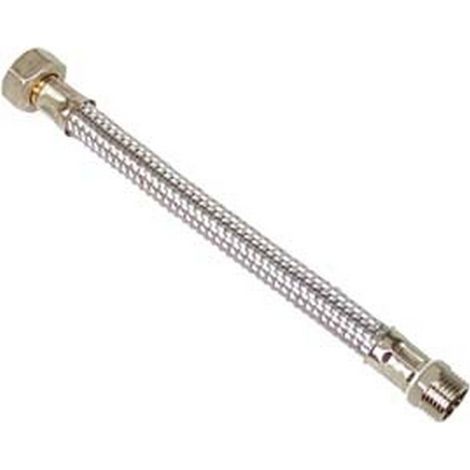 10PZ FLESSIBILE INOX DN8 M3/8 - F1/2 - M3/8 - F1/2 cm.30