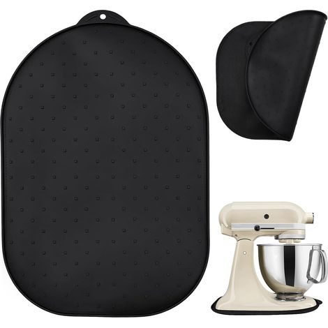 Tapis coulissant en silicone imperméable pour mixeur KitchenAid de 4,5 à 5 litres, support de mixage à tête inclinable, tapis coulissant pour un déplacement facile (1/5)