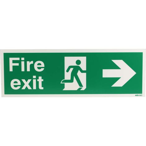 Panneau issue de secours RS PRO "Fire Exit", Plastique ( Prix pour 1 )