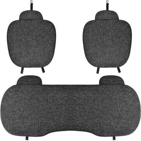 3 Pcs Set Protege Siege Voiture,2 Avant Et 1 Arrière,Protection Housse Siege Voiture Universel,Couvre Siege Auto Confort En [CA59] (1/5)
