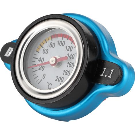 Bouchon thermostatique universel pour radiateur, couvercle de réservoir d'eau étanche avec thermomètre, grande capacité 1,1 bar (1/5)