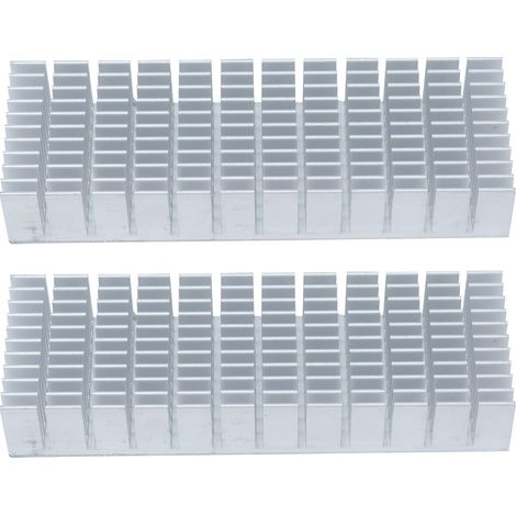 Stück Aluminium-Kühlkörper 120x40x20 mm, Lamellenradiator zur Kühlung von CPUs und Elektronikkarten (1/5)