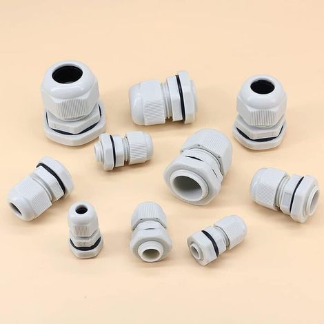 Presse-étoupes M10-M25 10mm-25mm rembourrage presse-étoupes à empiler avec écrou de blocage et rondelle (M10-M25 40pcs) (1/3)